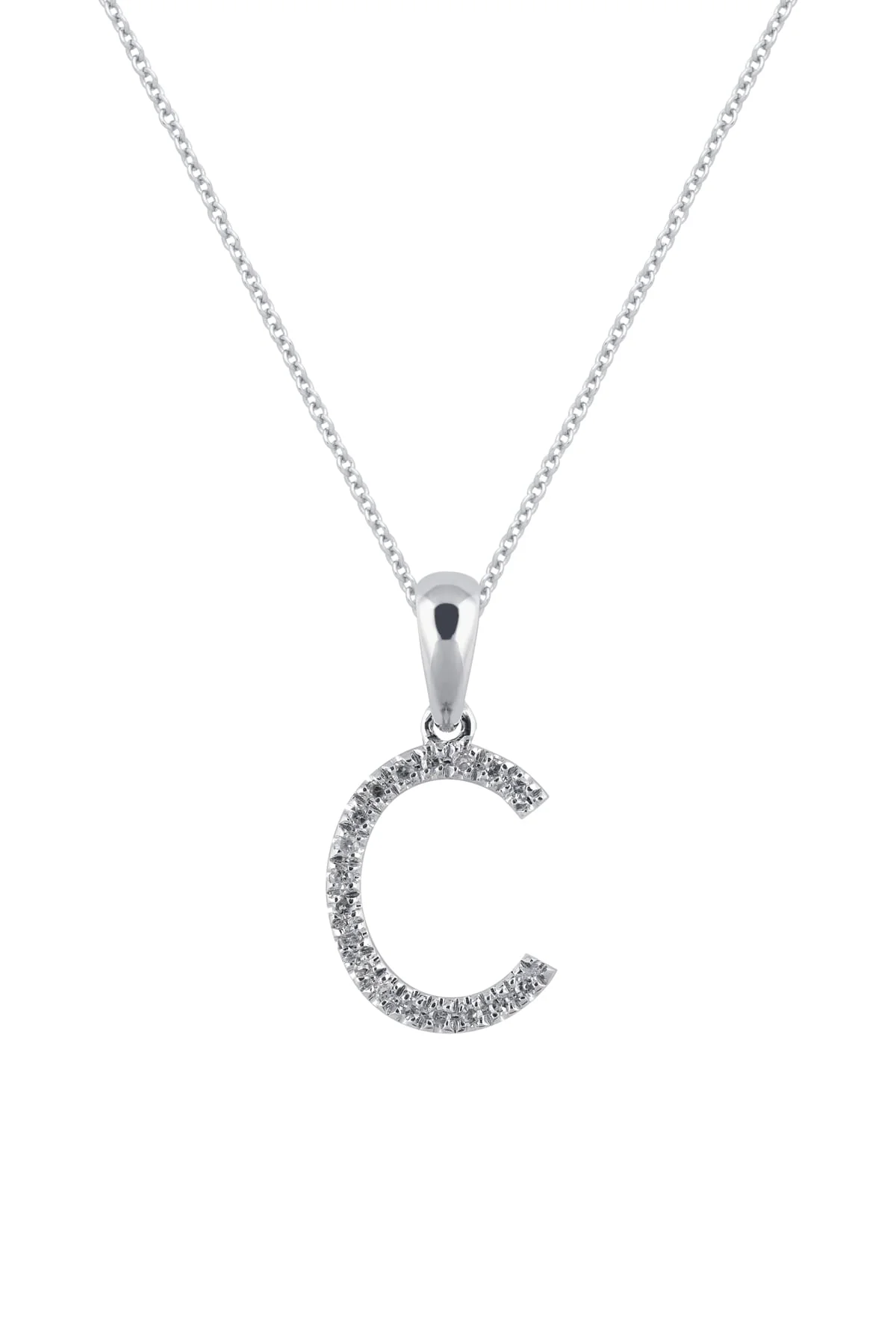 Diamond Set Initial Pendant - Image 7
