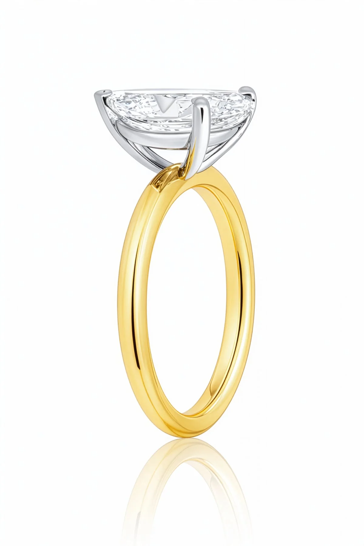 Angelina... 2 Carat Pear Cut Solitaire Lab Created Diamond Ring - Image 4