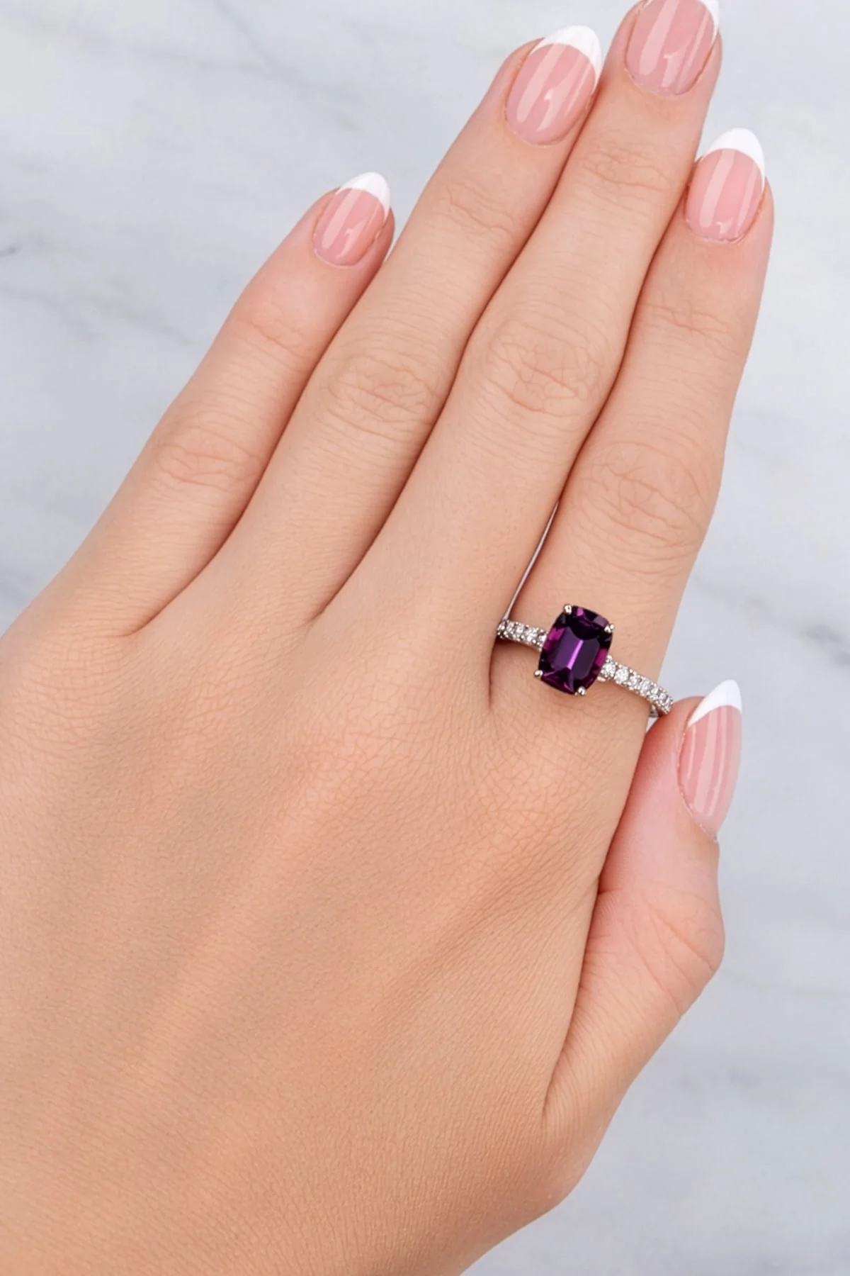 Pink Spinel & Diamond Ring set in 18ct White & Rose Gold - Image 3