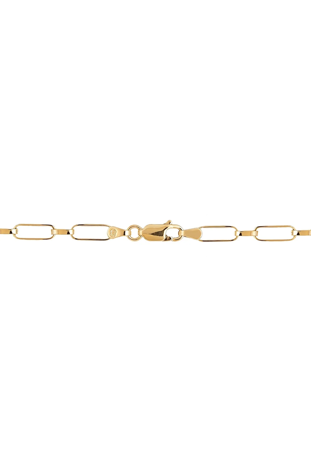 Solid Small Paper Clip 1+1 Style 50cm Chain 10.9g In 9 Carat Yellow Gold - Image 3