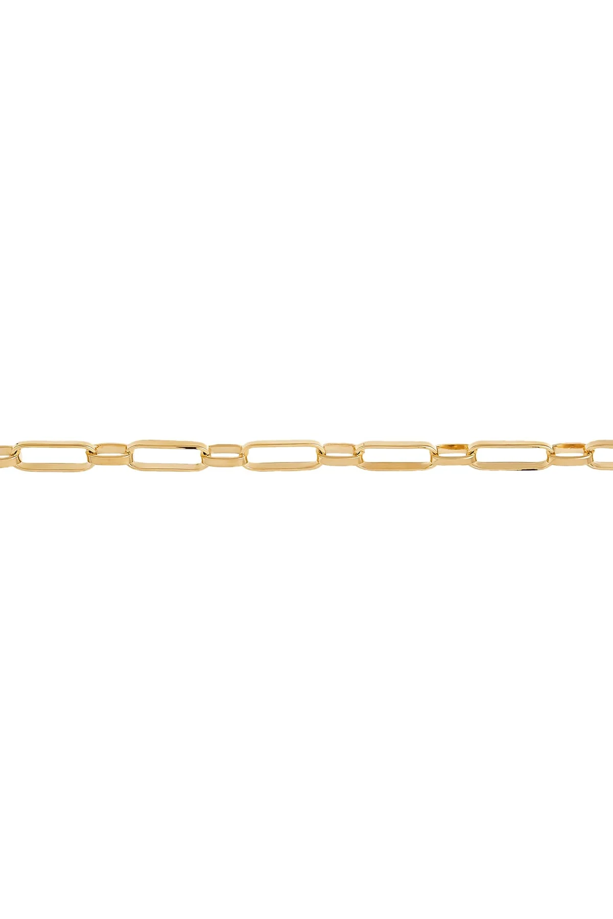 Solid Small Paper Clip 1+1 Style 50cm Chain 10.9g In 9 Carat Yellow Gold - Image 4